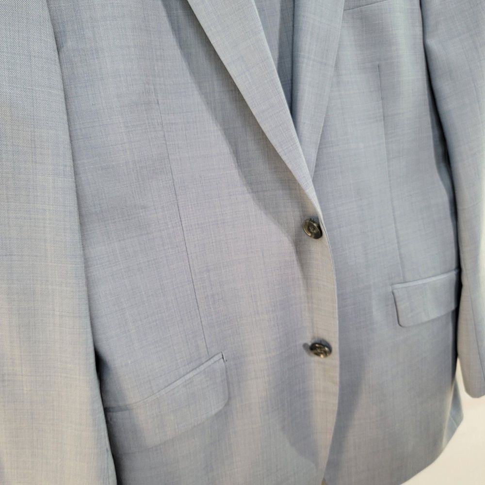 2 Piece Bachrach Super 120's Wool Blend Modern Fit Suit Jacket 40R Pants 36R - Picture 11 of 14